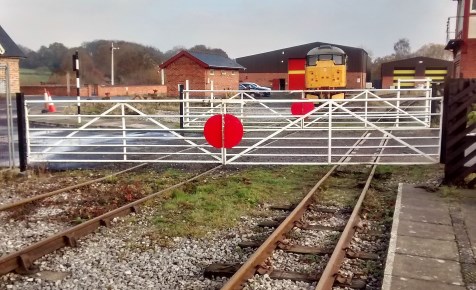 Image:- looking along the NG line, towards the Level Crossing, next to the parallel SG track